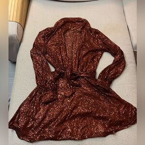 sequined rusty red cowl neck from asos worn only once. Perfect for holidays